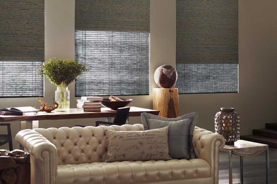 woven wood shades accent verticals portland OR
