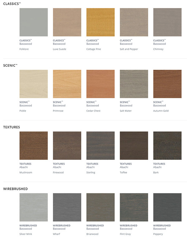 wood blinds color options